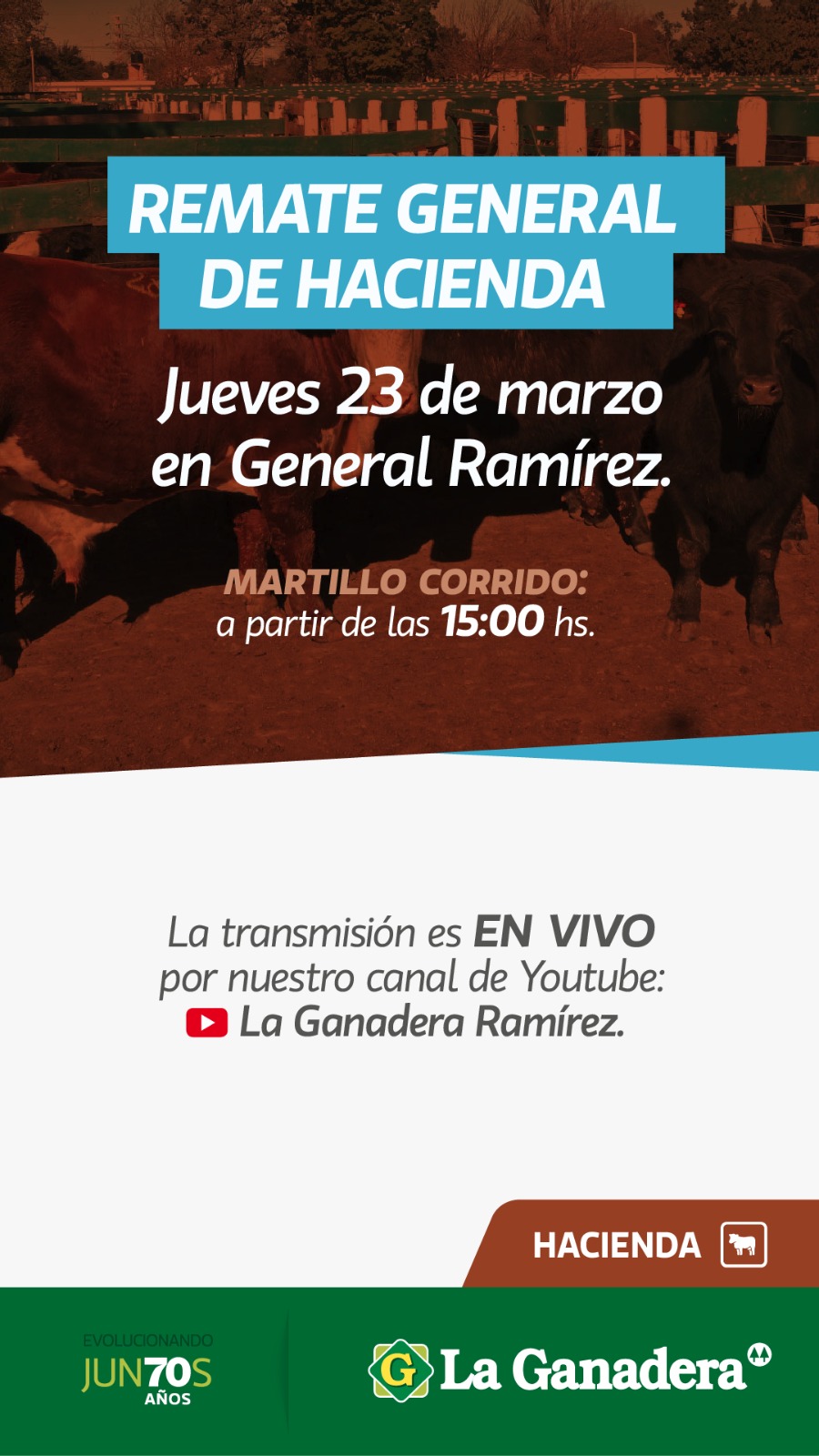 Afiche Remate feria en Gral.Ramirez