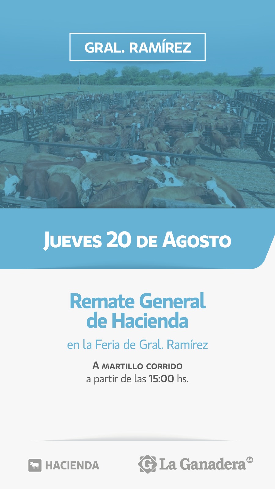 Afiche REMATE FERIA EN INSTALACIONES DE GRAL. RAMÍREZ