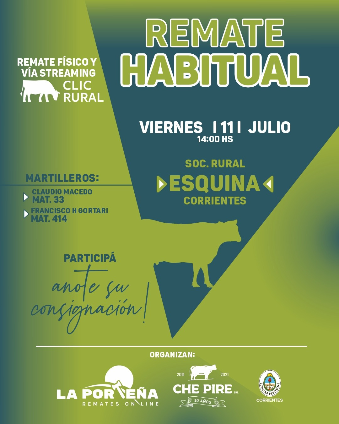 Remate 11 de Julio - Esquina
