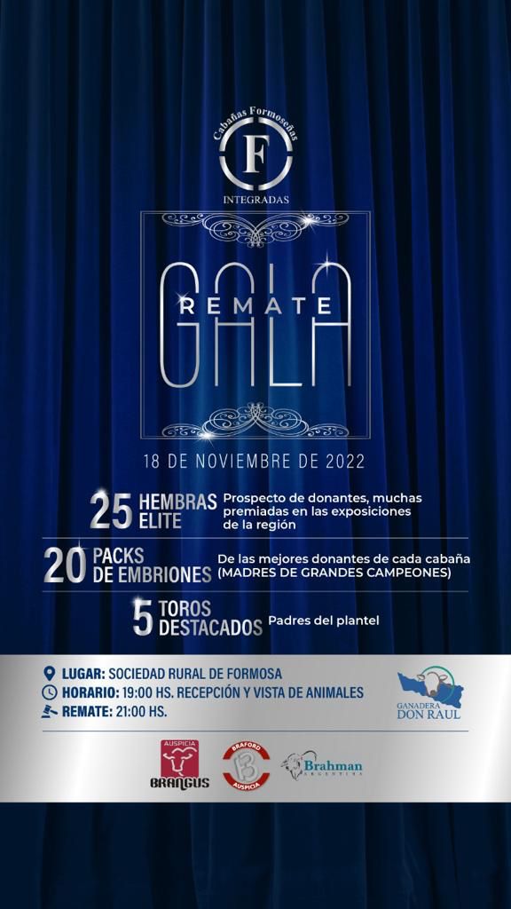 Afiche Remate Gala de Ganadera Don Raul