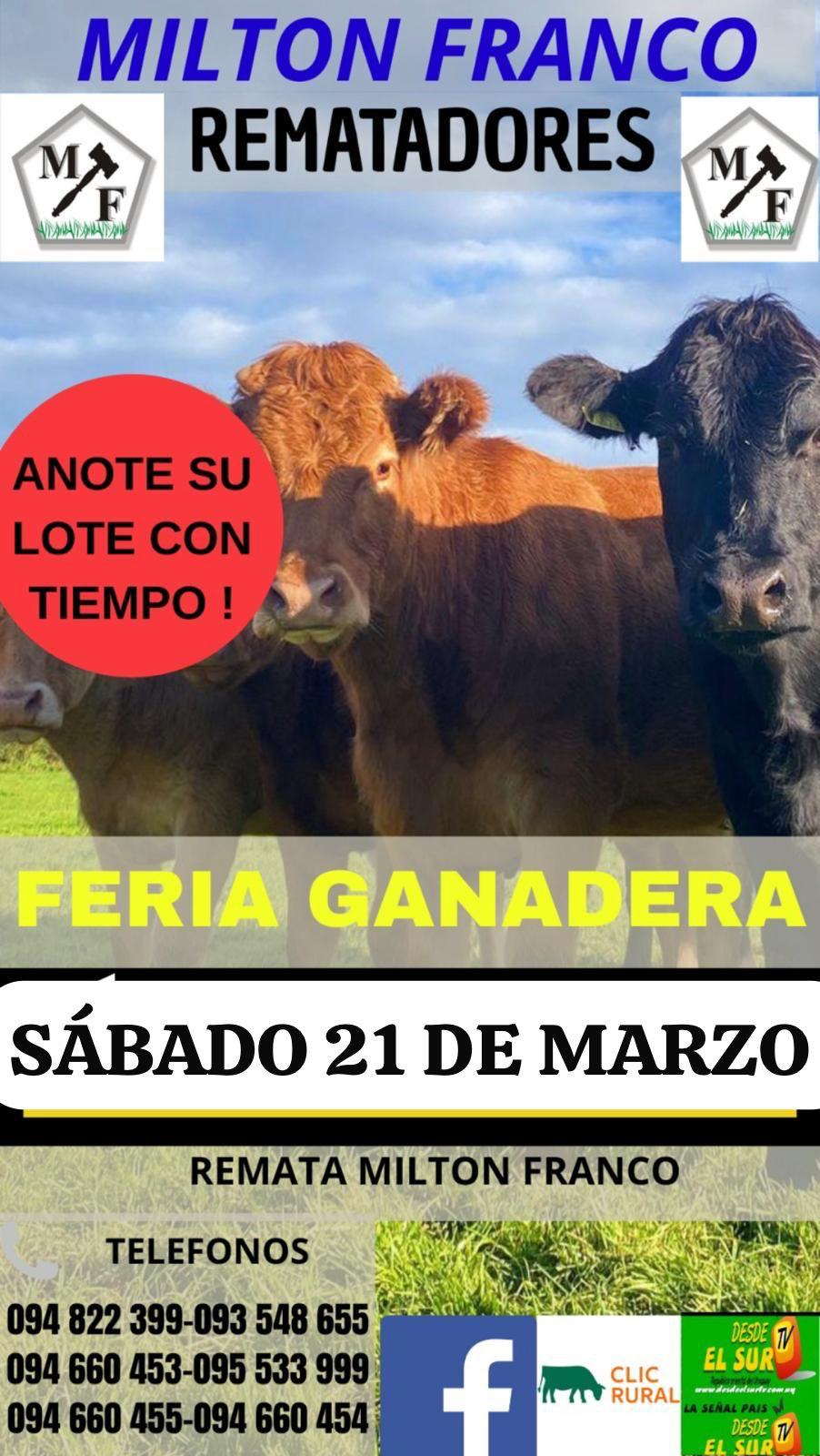 Remate Feria Mensual - Milton Franco