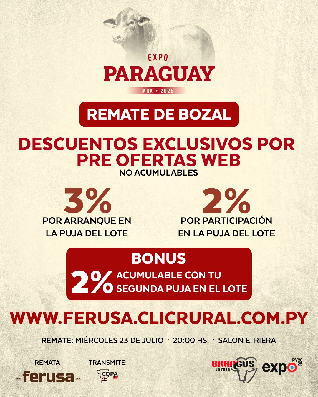 Remate FERIA DE REPRODUCTORES DE BOZAL BRANGUS - EXPO 2025