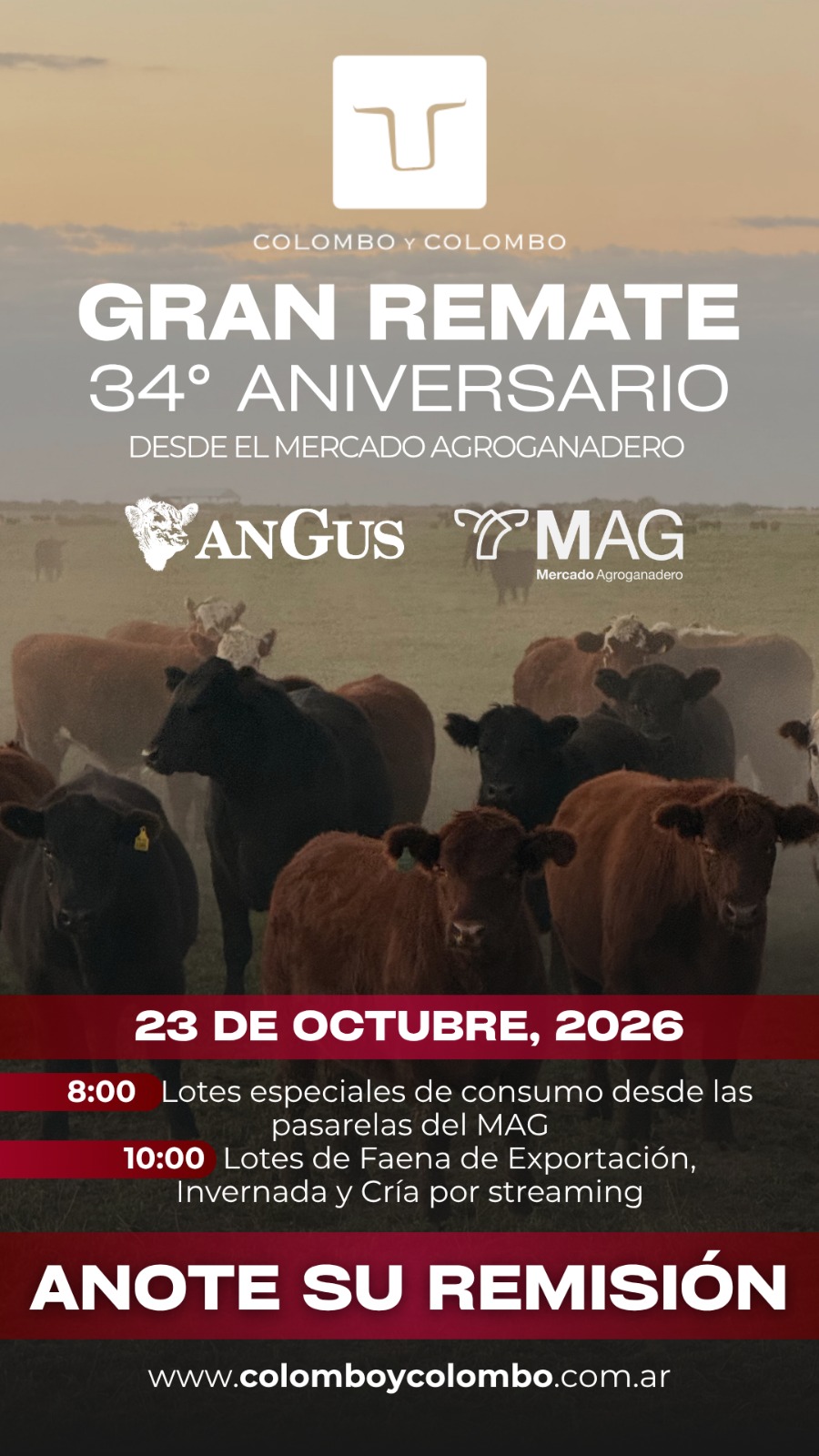 Afiche Gran remate aniversario N°34 CyC