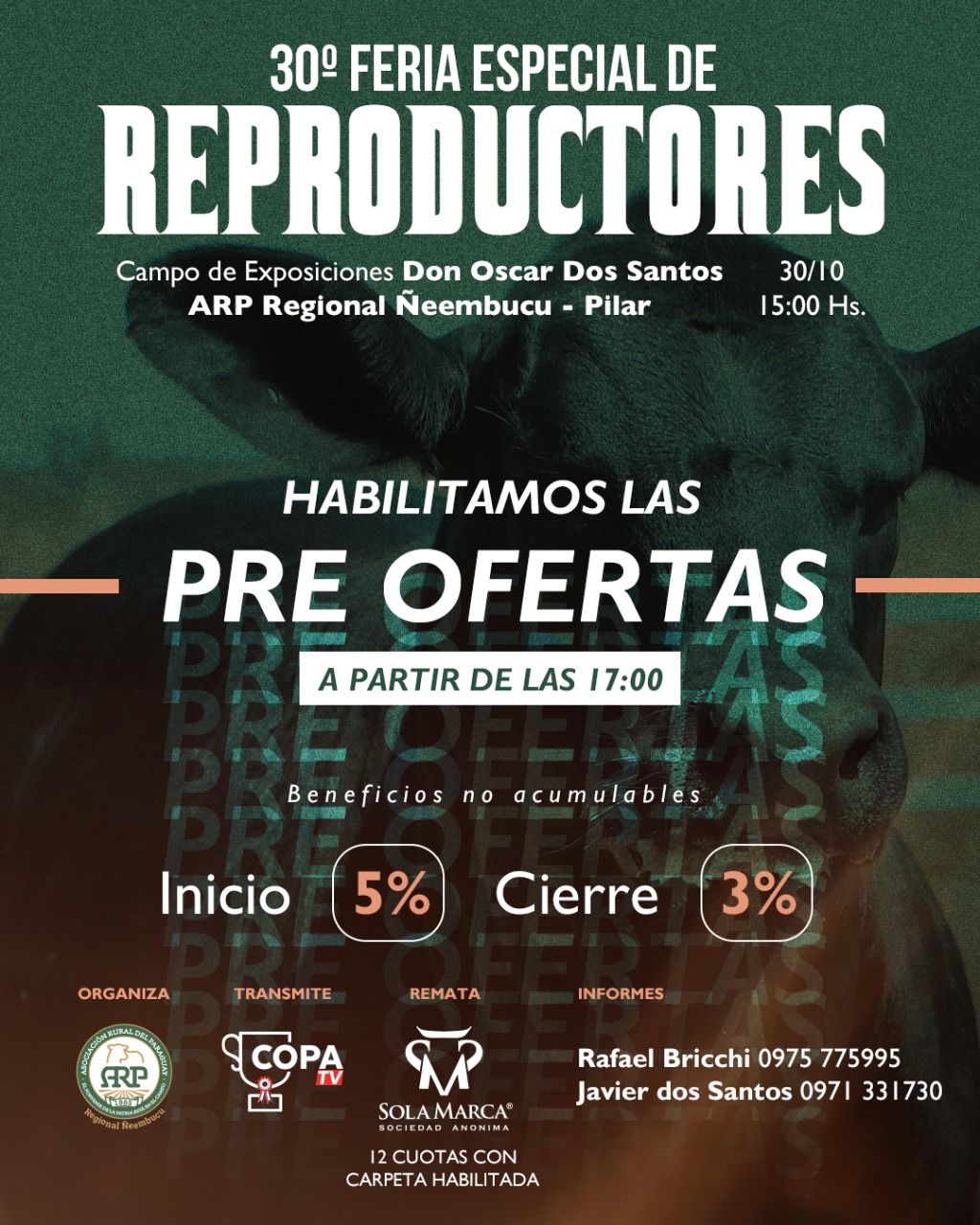 Afiche 30º FERIA ESPECIAL DE REPRODUCTORES - REGIONAL ÑEEMBUCU