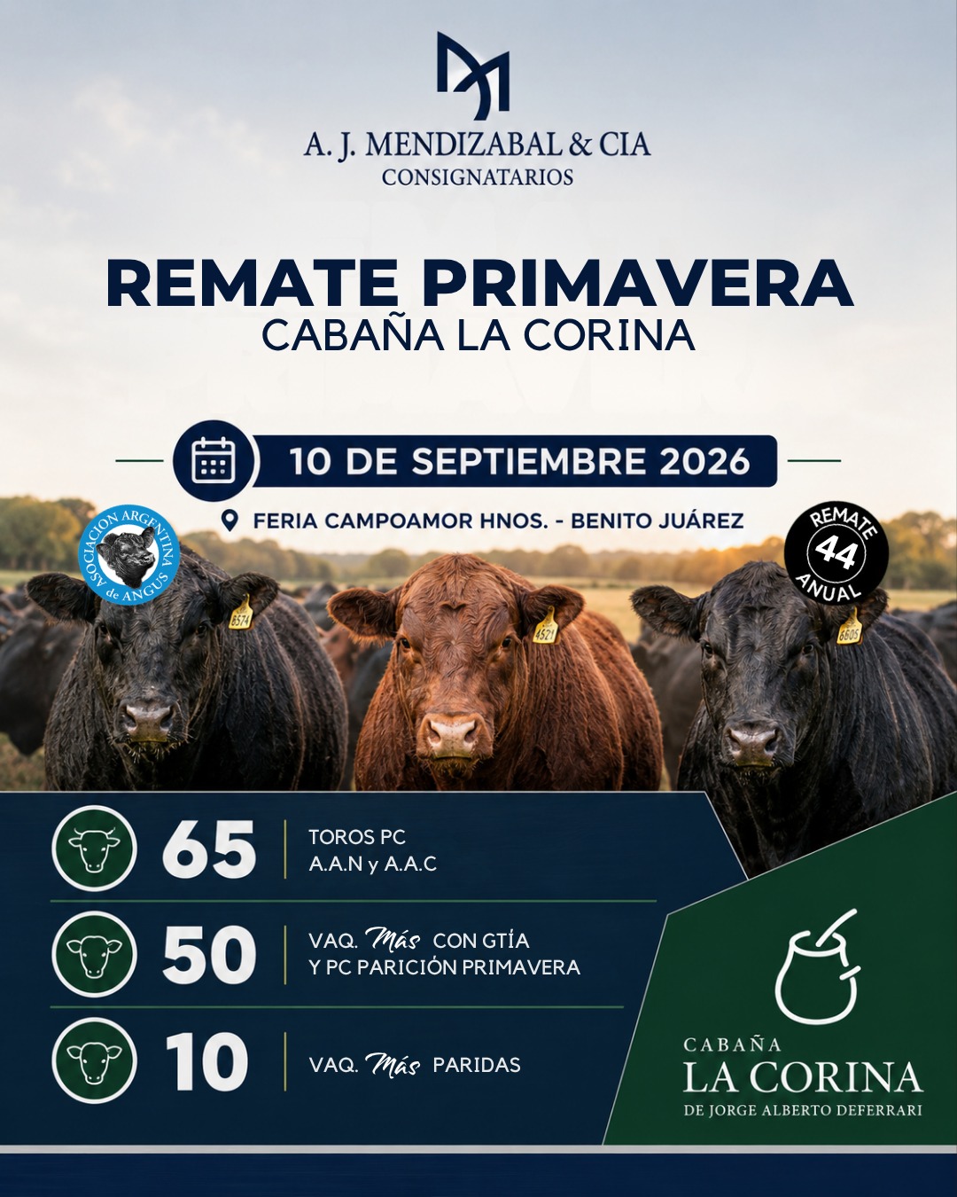 Afiche Remate primavera Cabaña La Corina
