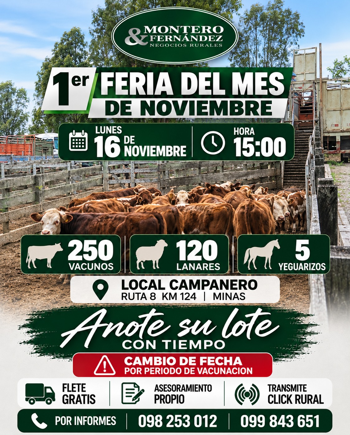 Afiche Feria mensual - Montero Fernandez