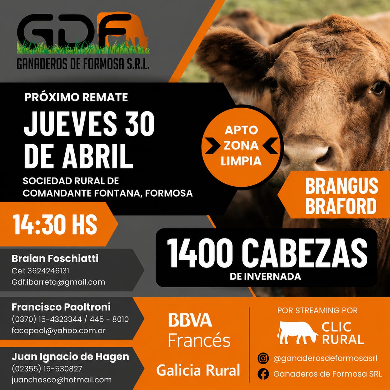 Remate 30 DE ABRIL - Comandante Fontana