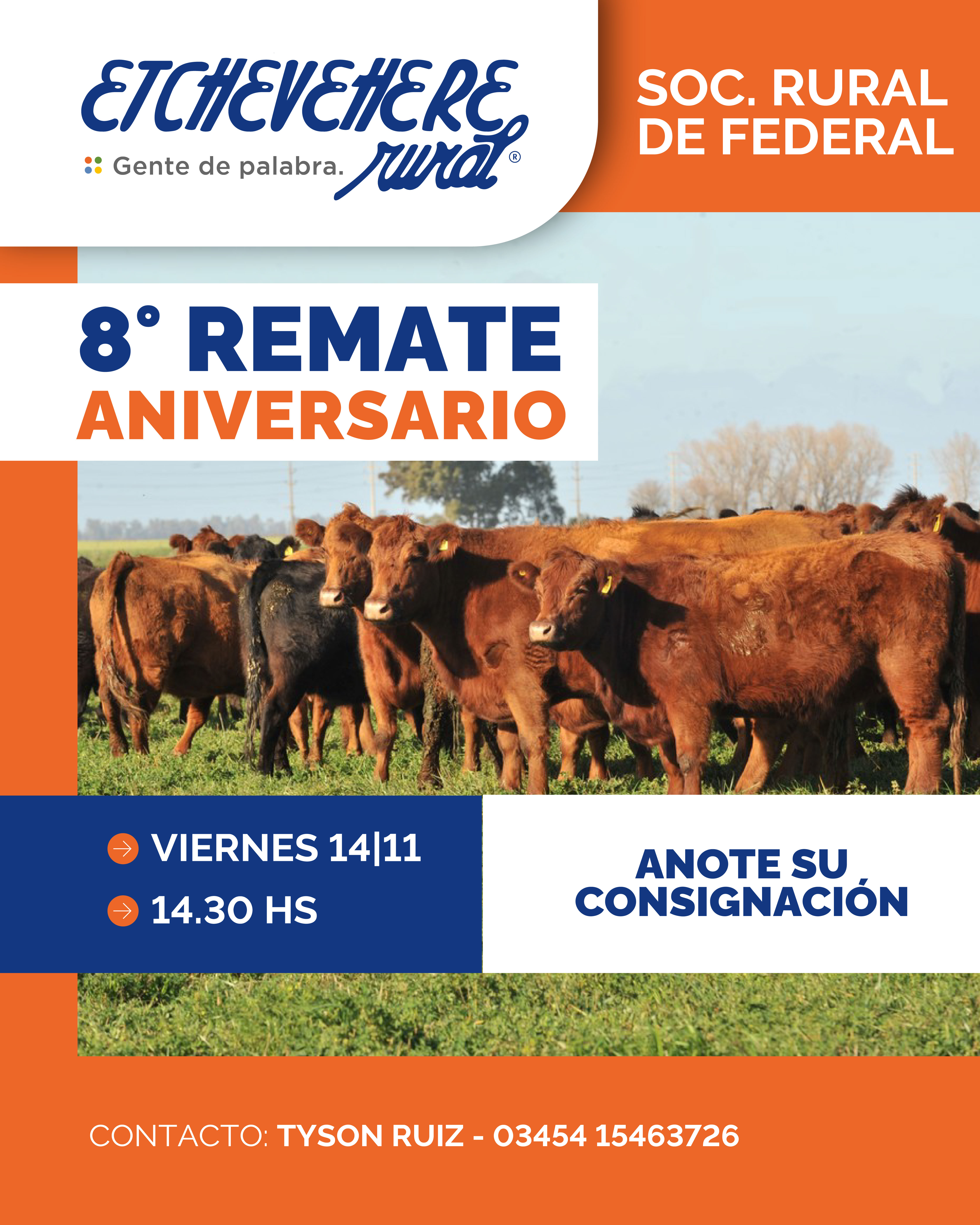 8° Remate Aniversario Federal