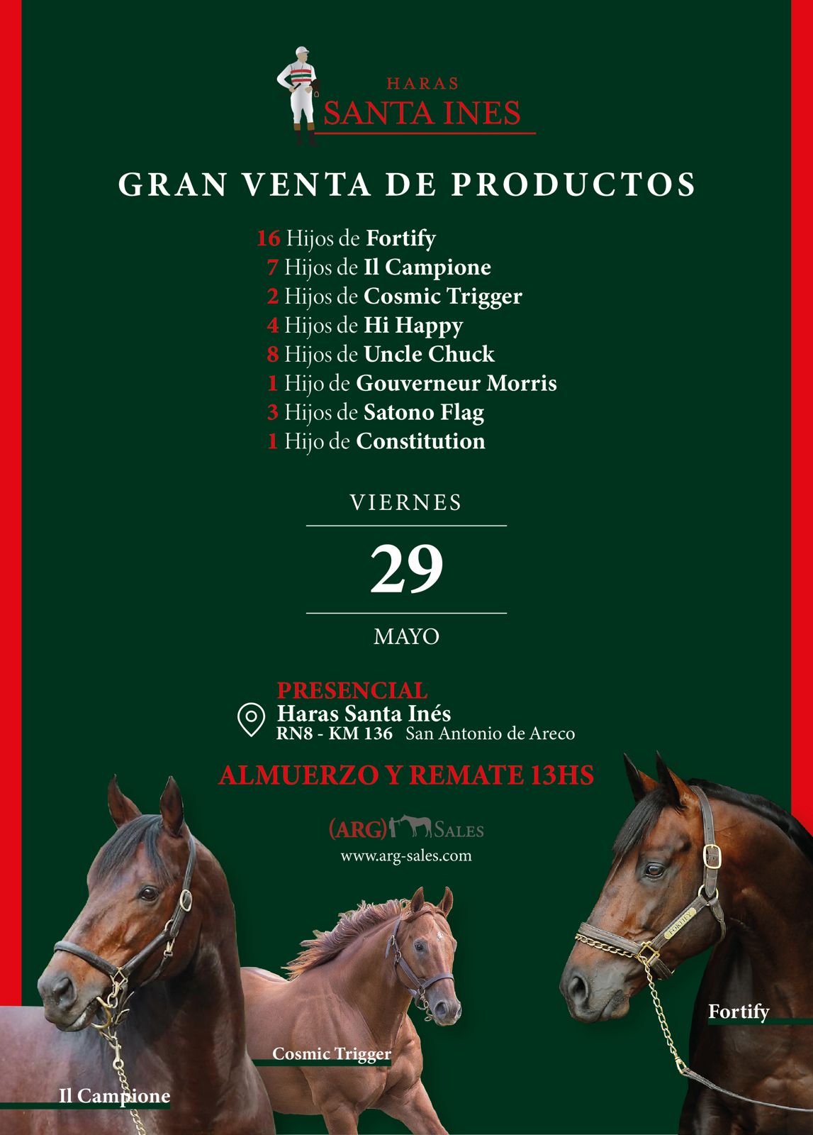 Remate Haras Santa Ines - gran venta de productos