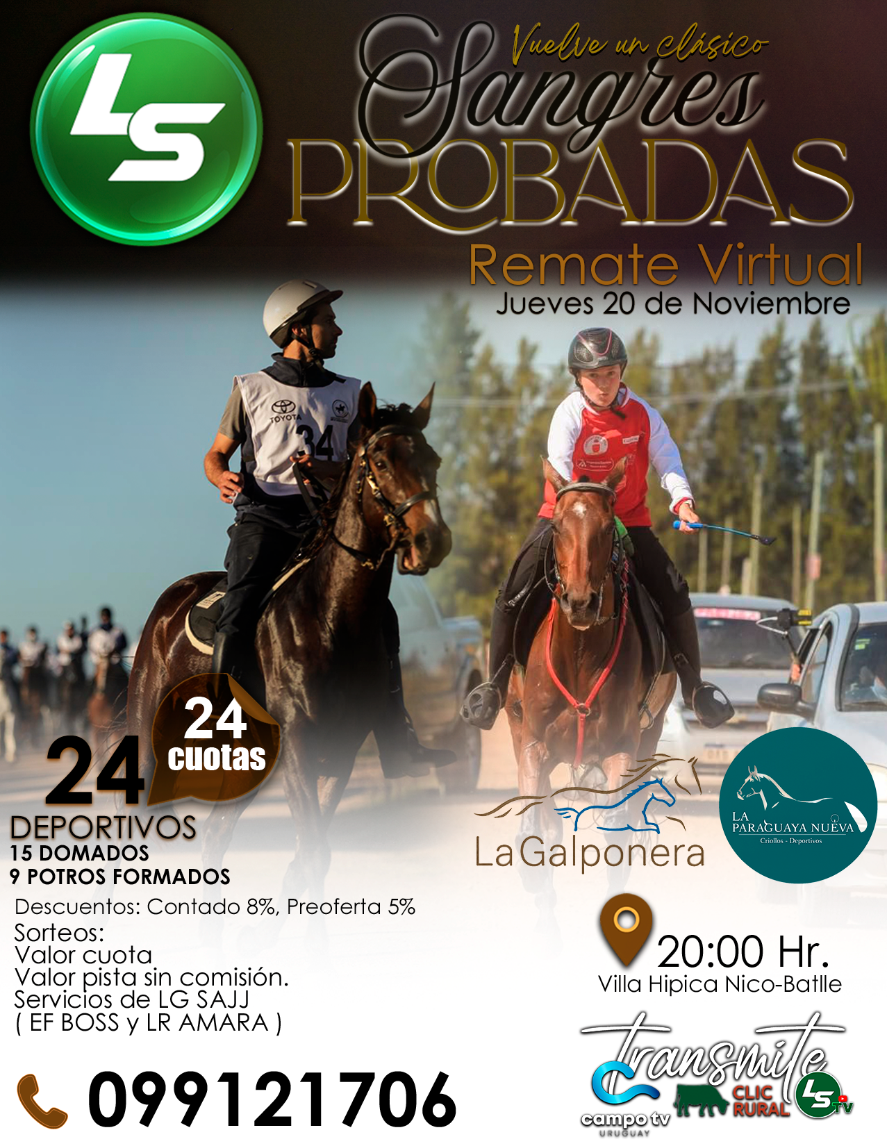 Remate Sangres Probadas 2025