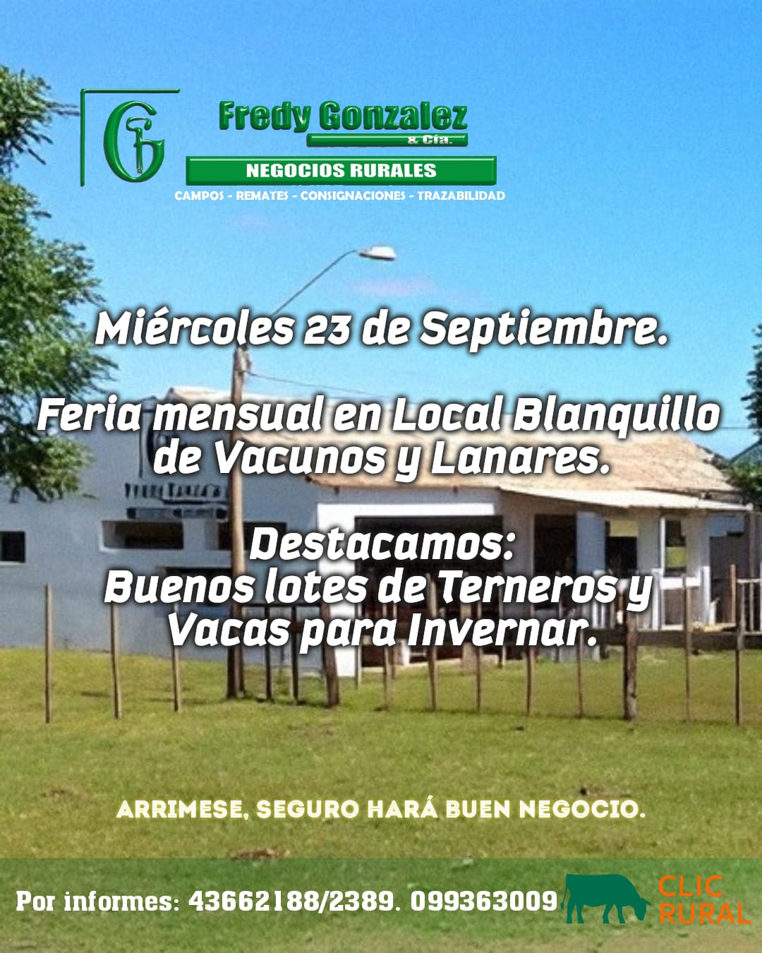 Remate Feria mensual - Fredy Gonzales y Cia 