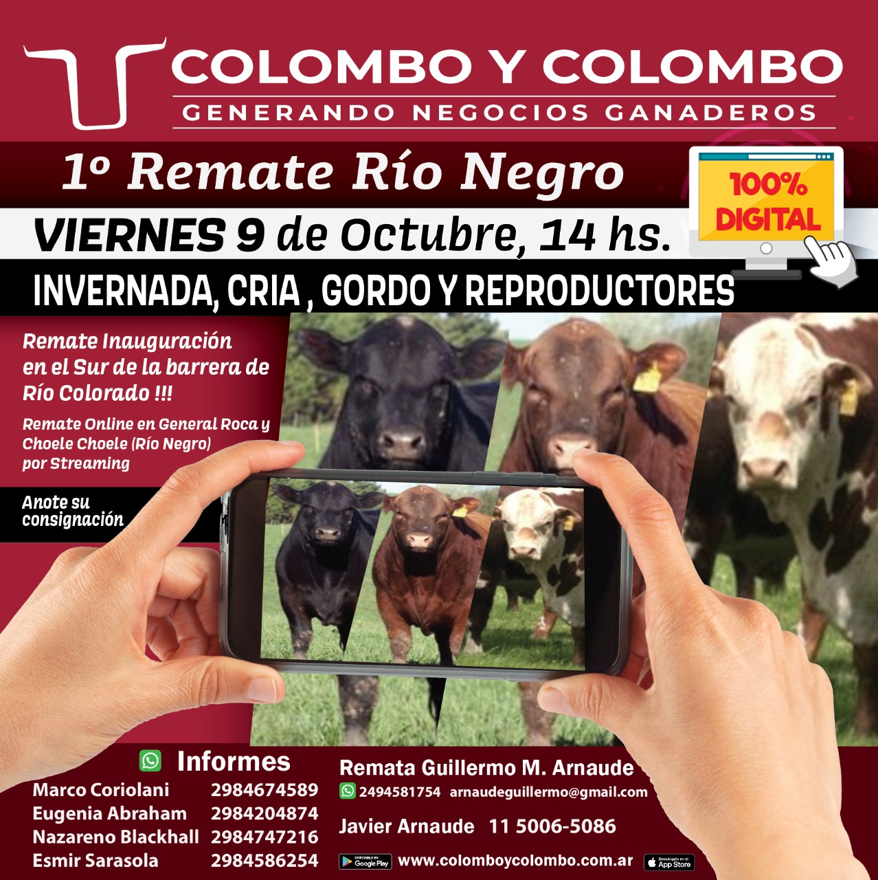 Afiche 1° Remate Río Negro