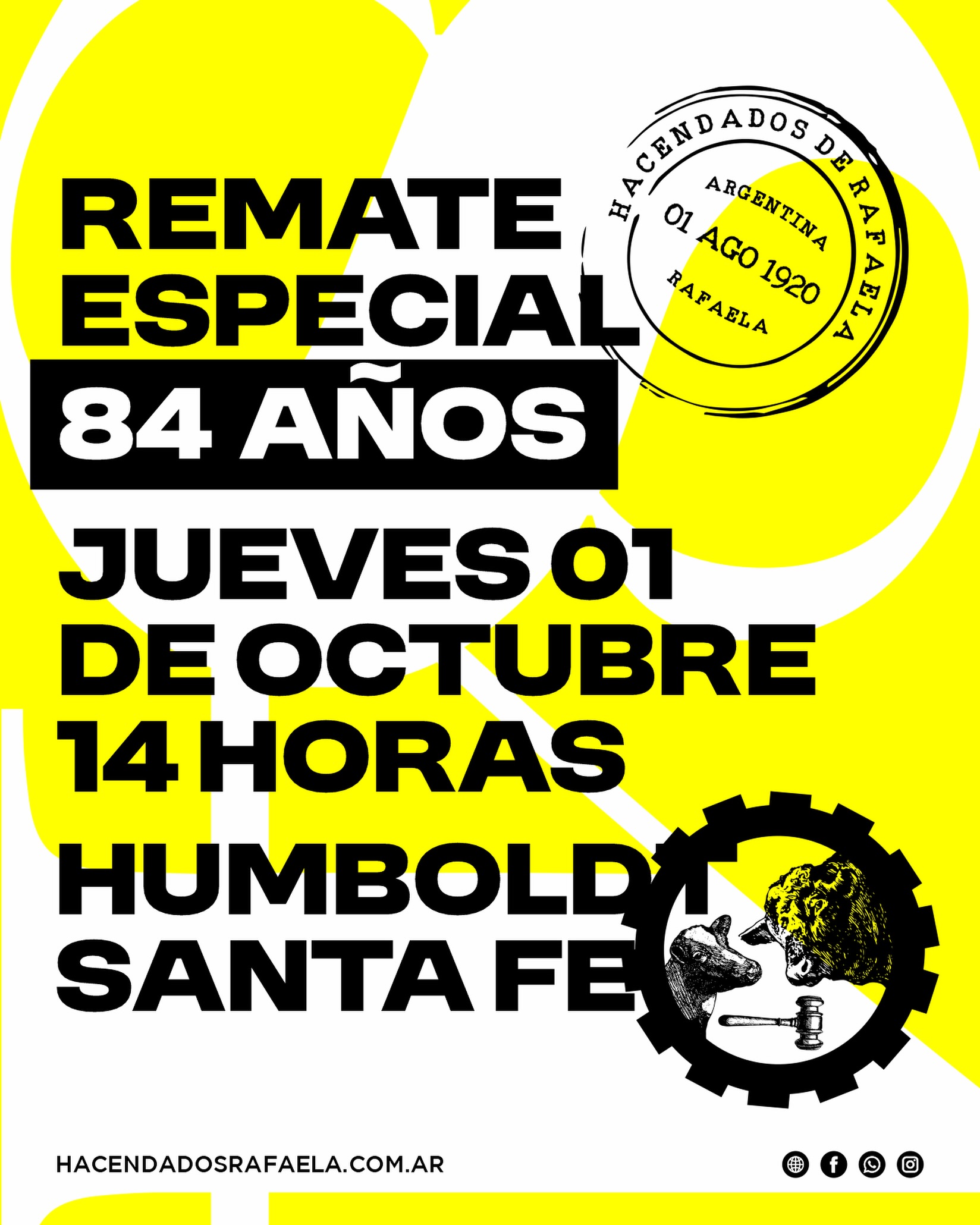 Afiche Remate especial 84 Años