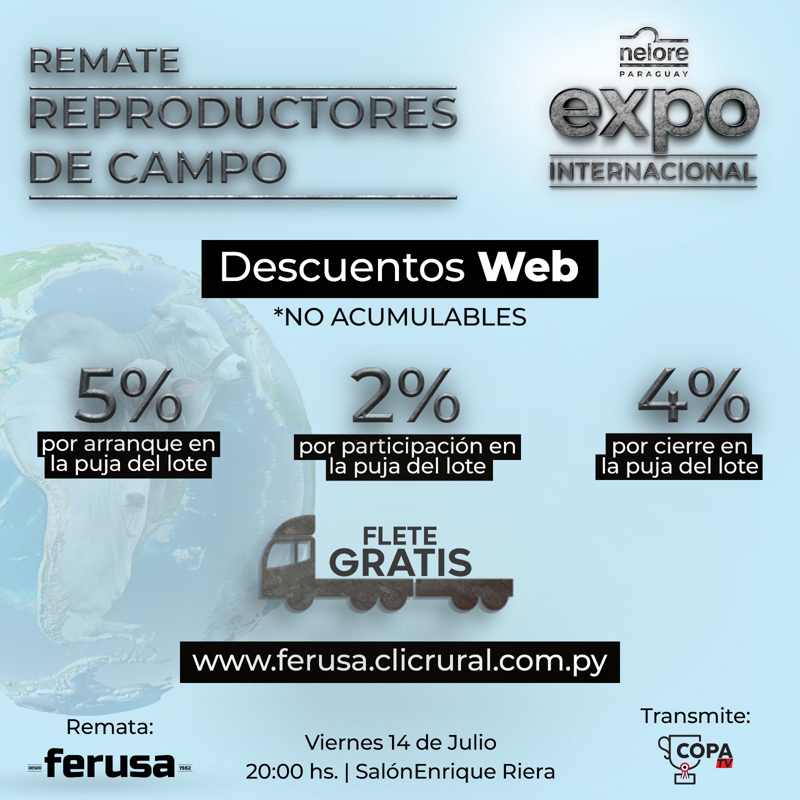 Afiche REMATE DE REPRODUCTORES DE CAMPO NELORE - EXPO INTERNACIONAL 2023