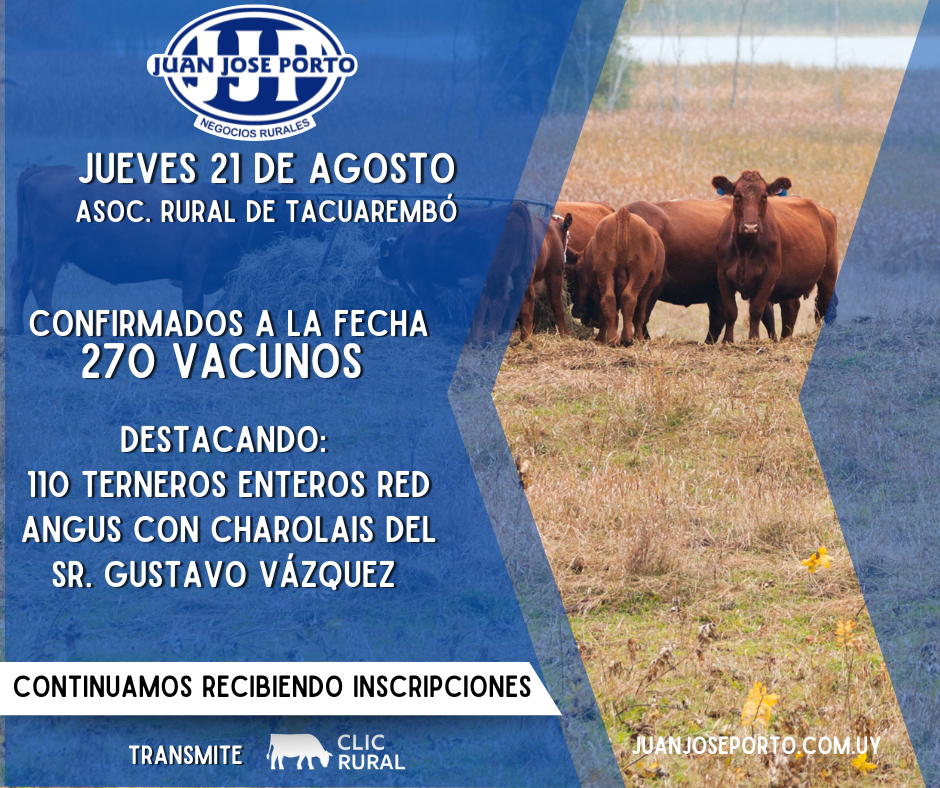 Remate 21 de Agosto - Asociación Rural de Tacuarembó