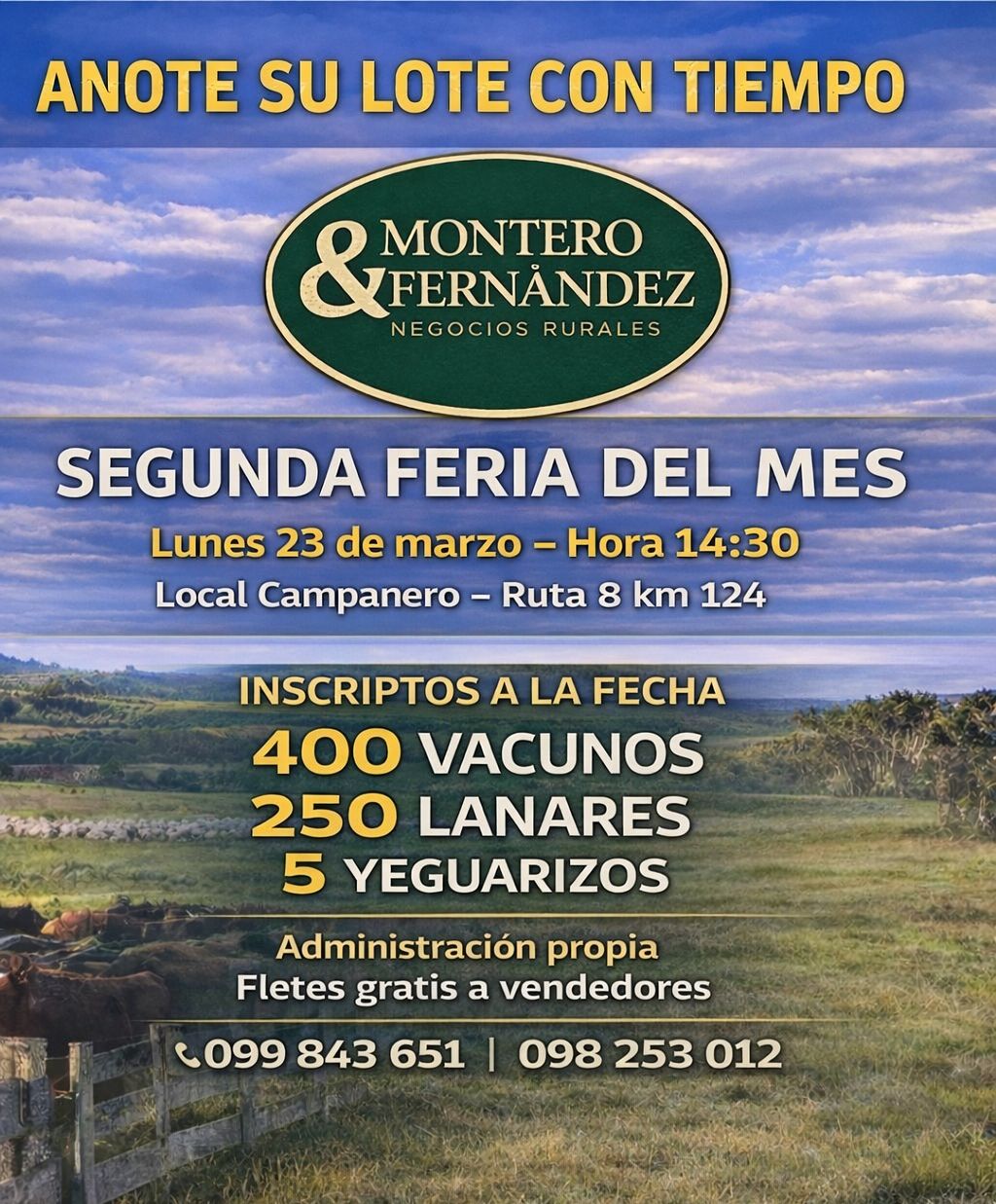 Remate Segunda feria del mes - Montero Fernandez