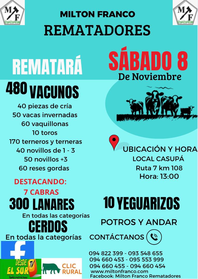 Remate Feria Mensual - Milton Franco