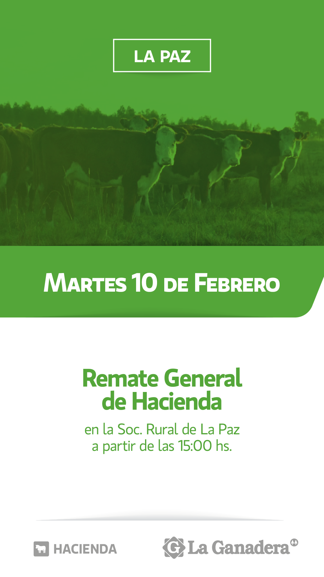 Remate REMATE FERIA EN SOCIEDAD RURAL LA PAZ