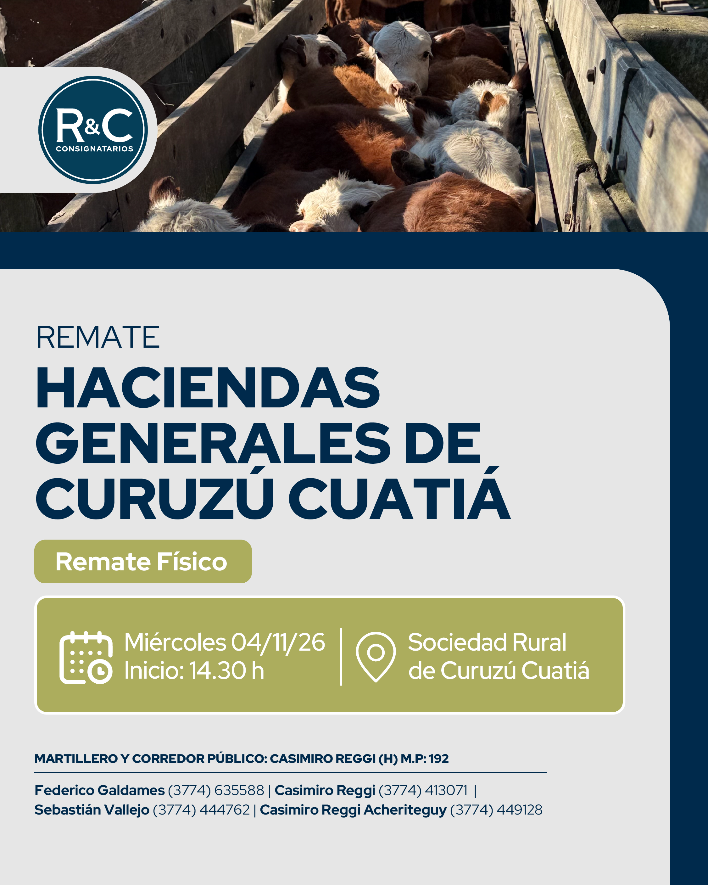 Remate Haciendas generales de Curuzú Cuatiá