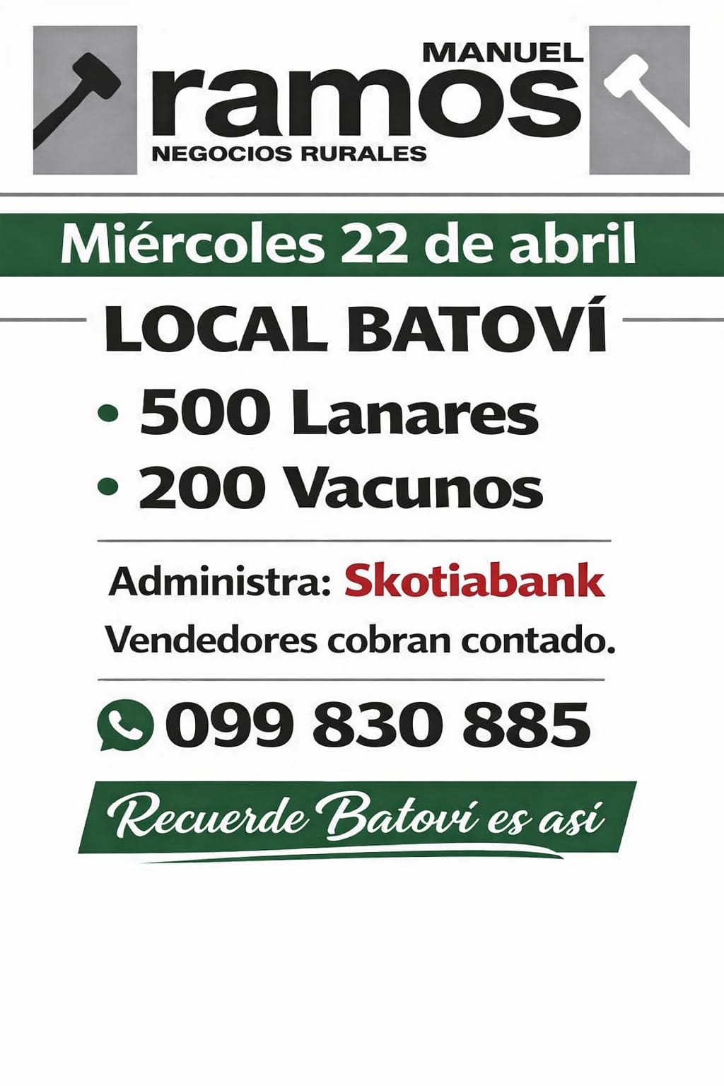 Remate Feria Mensual - Manuel Ramos