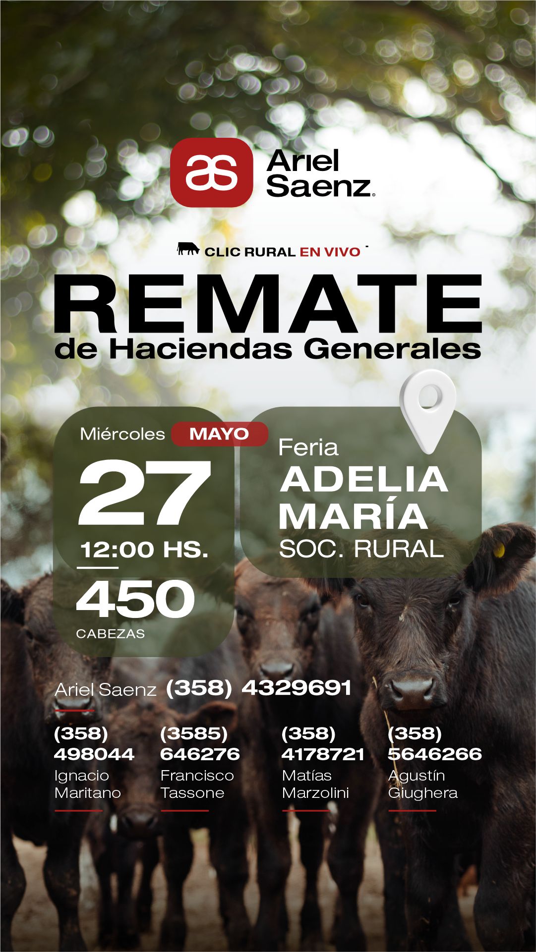 Remate haciendas generales - Adelia María