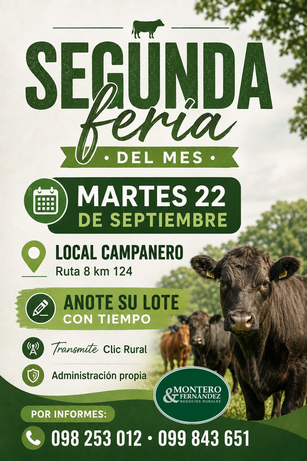 Afiche Segunda feria del mes - Montero Fernandez