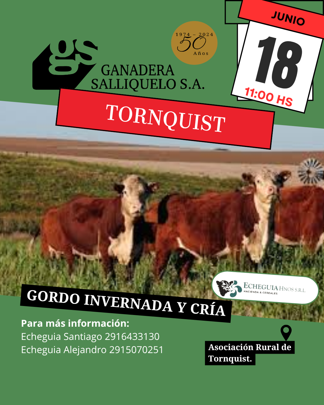 Afiche Gordo, Invernada y Cría en Tornquist