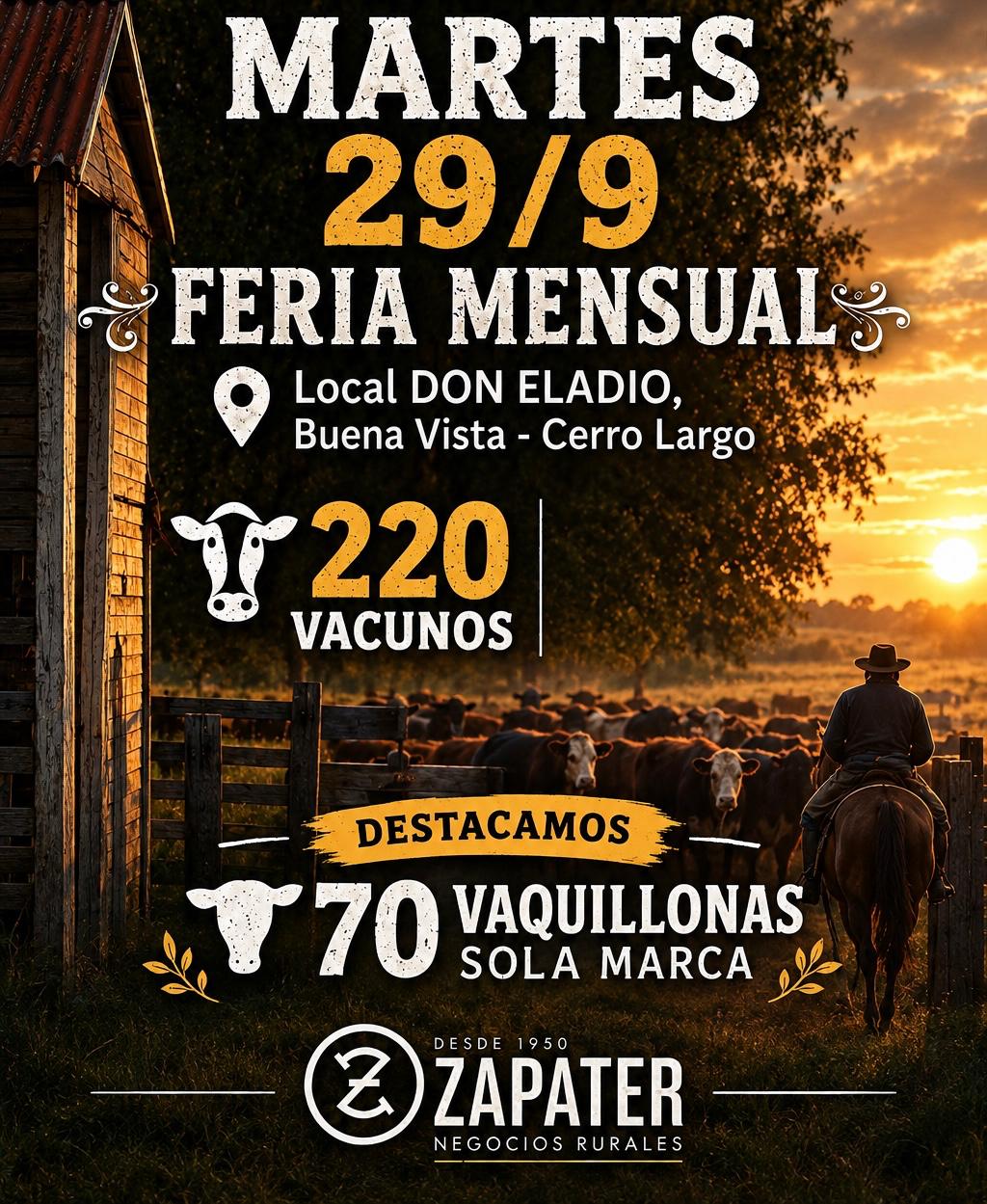 Afiche Feria mensual - Local Don Eladio
