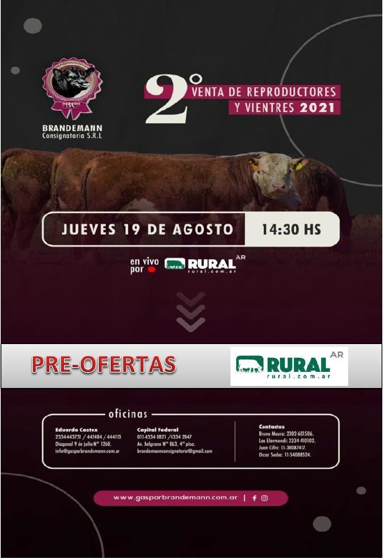 Afiche 2° Remate de Reproductores y Vientres 2021