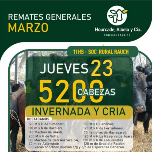 Afiche Remate General Invernada y Cría