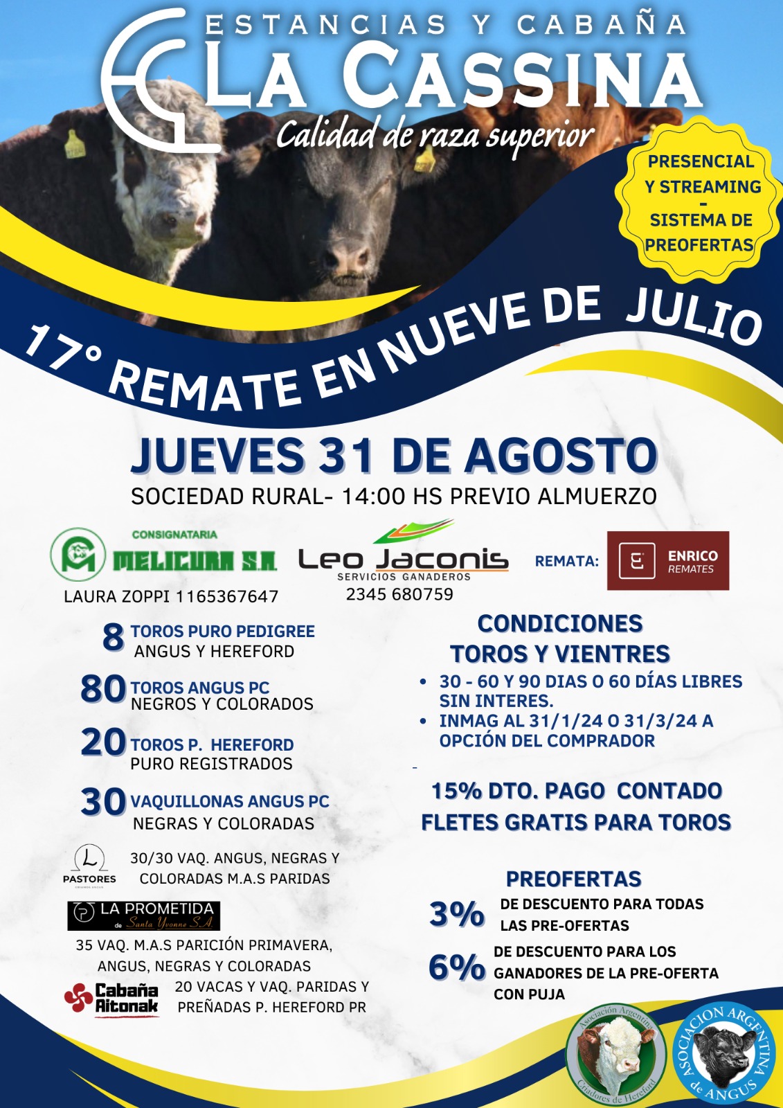 Afiche 17° Remate en 9 De Julio