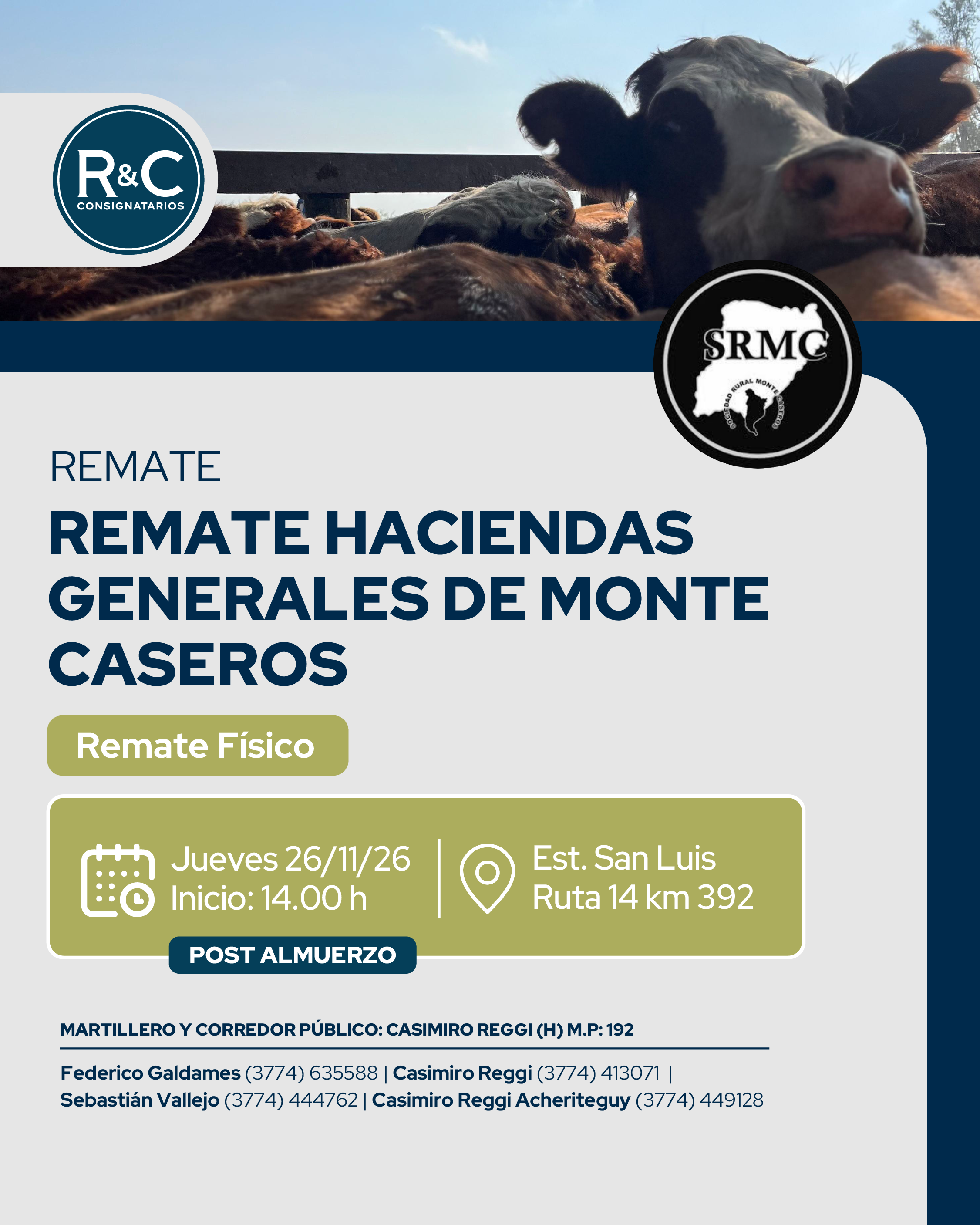 Remate Haciendas generales de Monte Caseros 