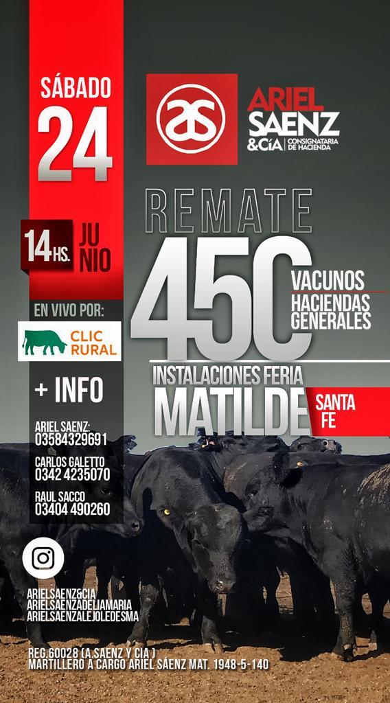 Afiche Remate Jueves 24 de junio