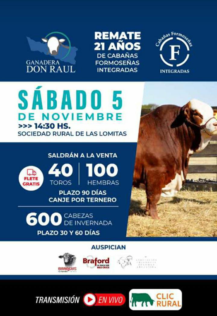 Afiche Remate 21 Años de Cabañas Formoseñas Integradas