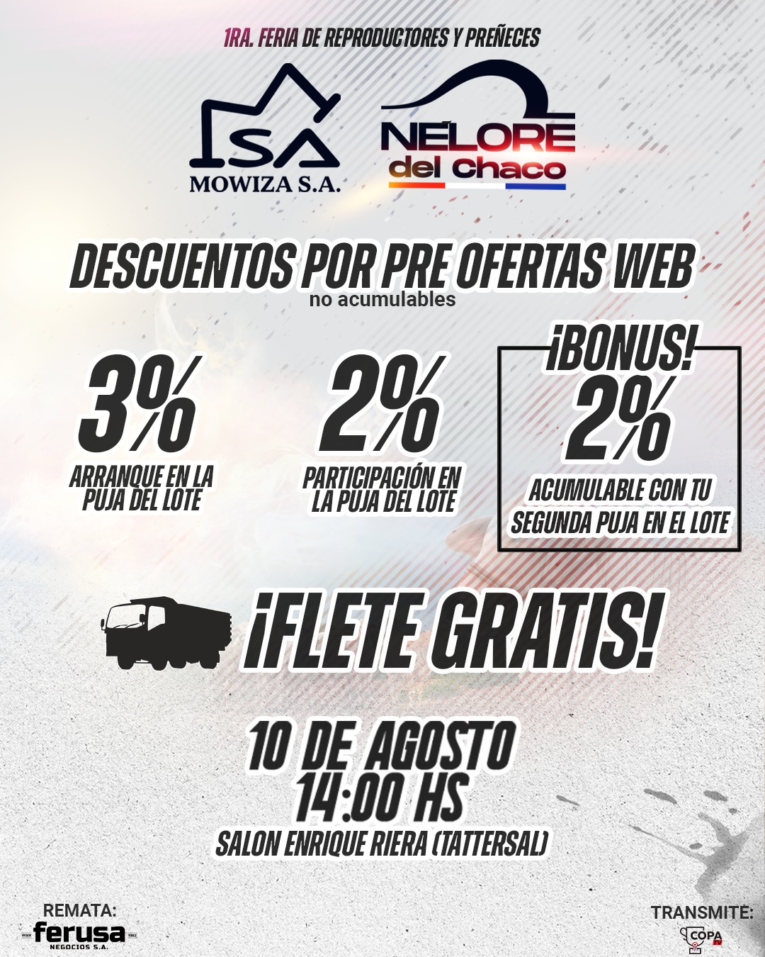 Remate 1° Remate Nelore del Chaco – Mowiza S.A