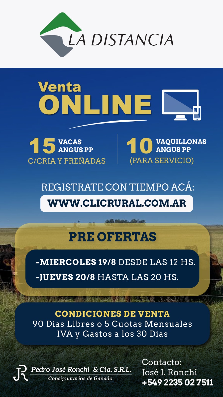 Afiche Subasta virtual de Cabaña La Distancia