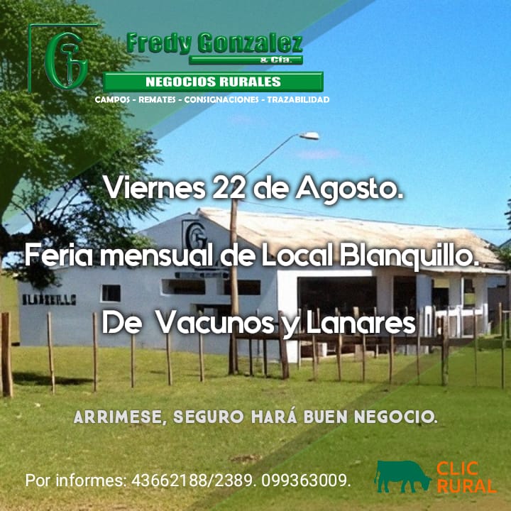 Remate Feria Mensual - Fredy Gonzalez