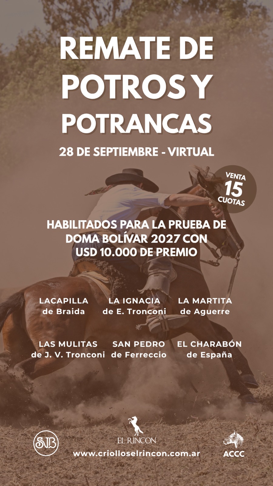 Remate Remate de potros y potrancas, Bolívar