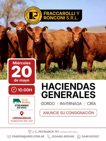 Afiche Haciendas generales - Urdinarrain