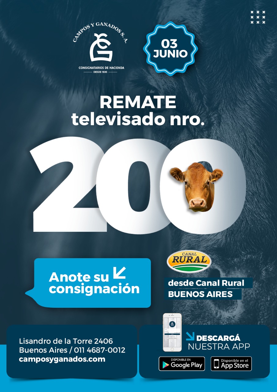 Afiche 200º Remate Televisado (INVERNADA)